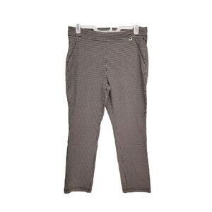 Rafaella Black White Houndstooth Pull On Pants Size 16